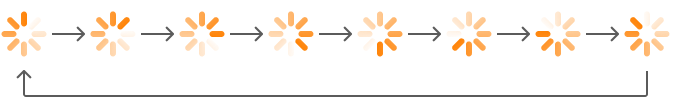 Example of the spinner component animation.