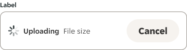 Example of the spinner component in the uploader.